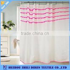 Silvery Gray Waterproof Polyester Nautical Shower Curtains For Bathroom