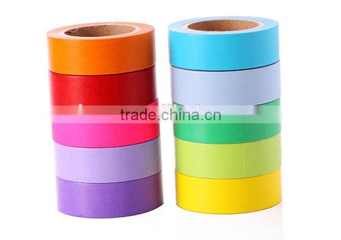 10 pure colors washi tape one set adhesive paper carton packing