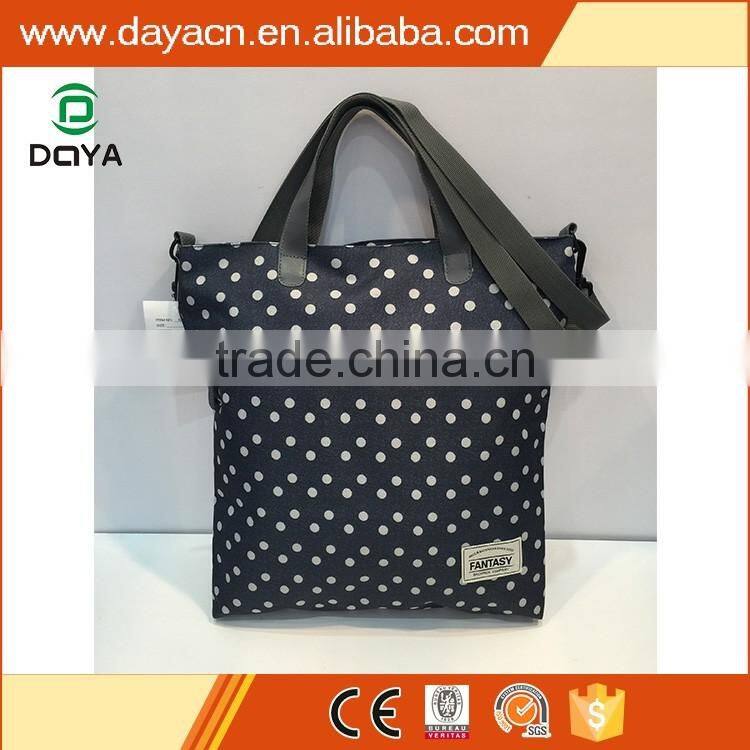 2017 hot sales wholesales custom polyester travel luggage tote bag for women