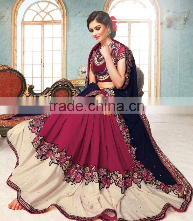 Green Heavy Work Lehenga Sarees