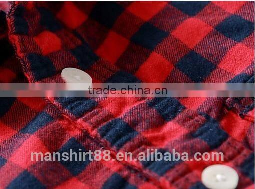 twin chest pocket slim fit checked soft brush flannel shirt