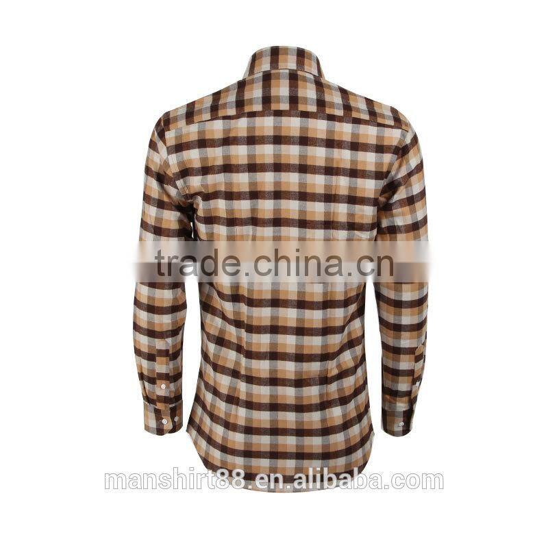 2016 spread collar long sleeve men's thick flannel shirts