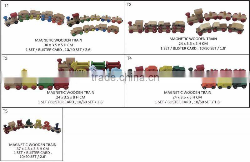 FUNNY MAGNETIC WOODEN TRAIN TOY FOR KIDS