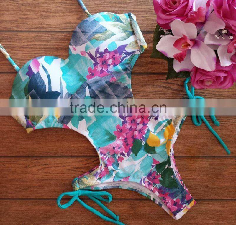 white lace halter printed swimwear bikini/yzh fancy bikini swimwear/ fancy bikini set swimwear beachwear