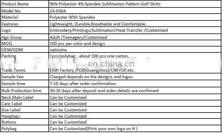 Customized Waistbank Classical Design Black Color Tennis Skirts