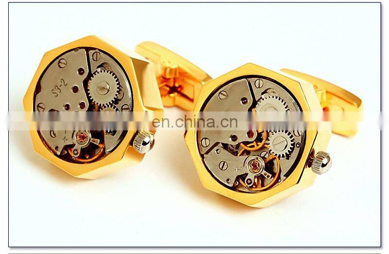 Watch steampunk cufflinks mechanical movement watch cufflinks