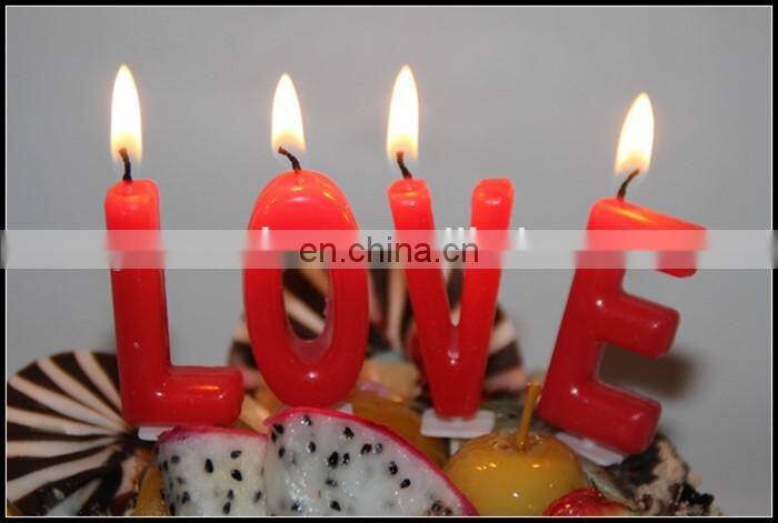 "Love" letters shaped stick valentine'day candle