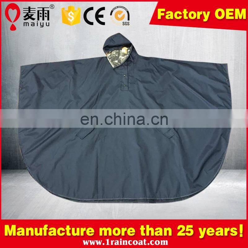 Maiyu waterproof pu rain poncho for bicycle