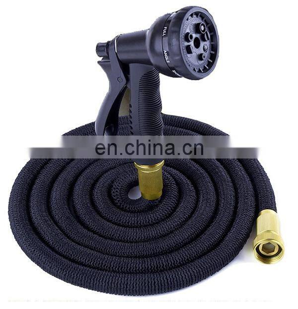 USA Amazon Double Layer Latex Core Solid Brass Fitting Expanding Garden Hose