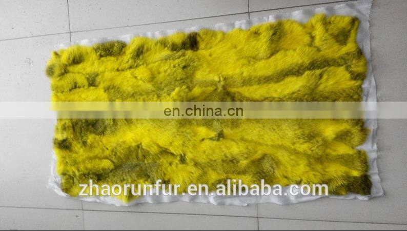 100% Real natural rabbit fur plate