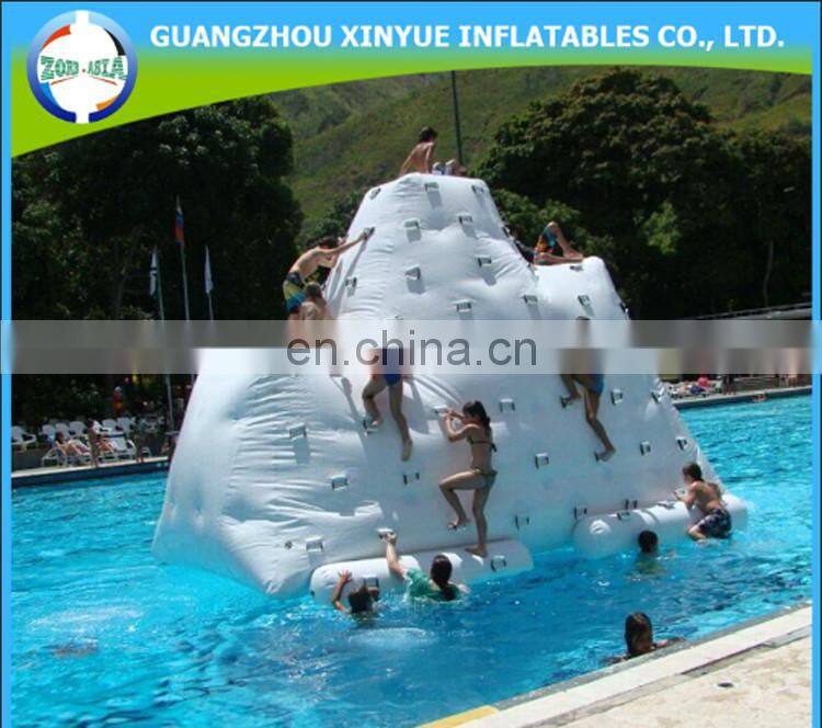 Hot sale kids safty inflatable iceberg inflatable water rock climbing wall