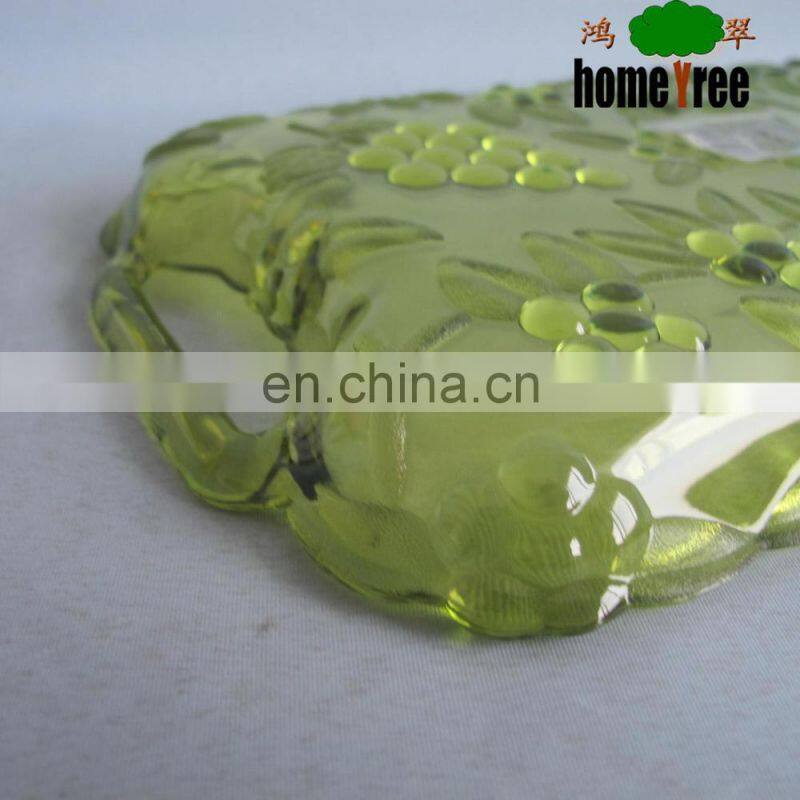 Festival Popular Grape Print Transparent Tray With Ears ,Plasitc Fruit Tray