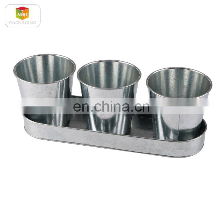 Metal tin garden Flower Pots