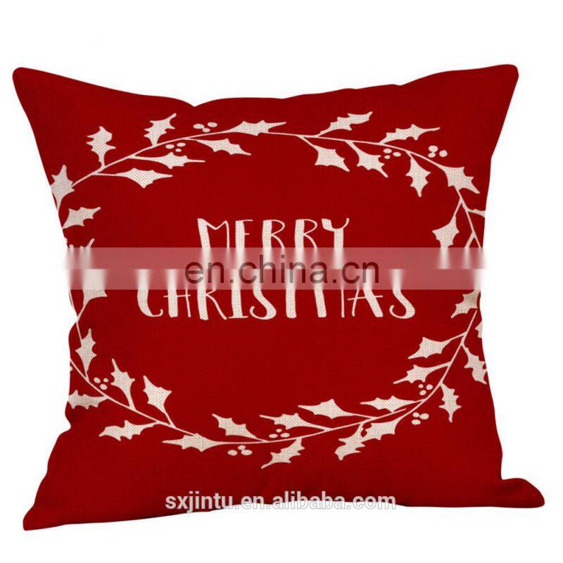 Household Decorative Christmas cotton linen Throw Pillow case cover For Sofa