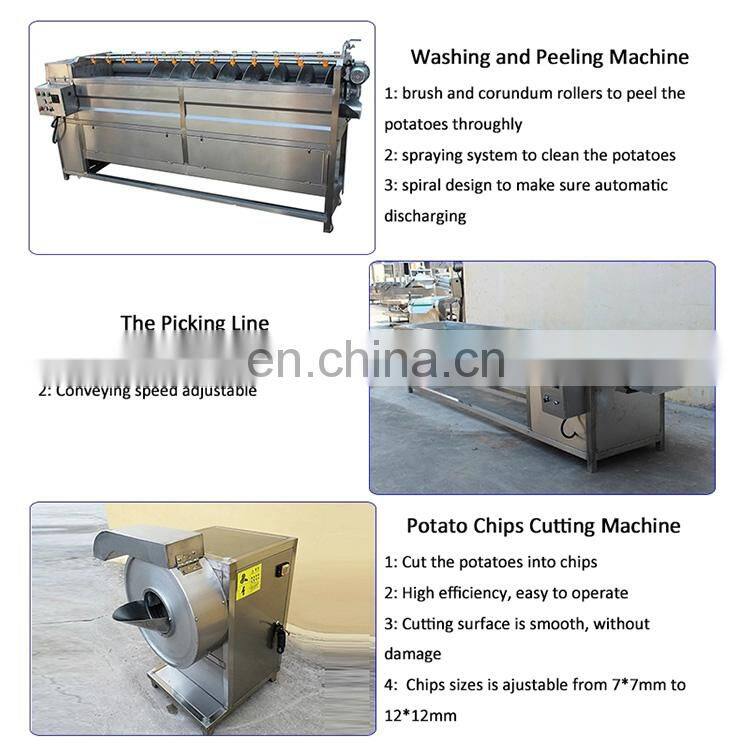 fully automatic french fries potato chips making line