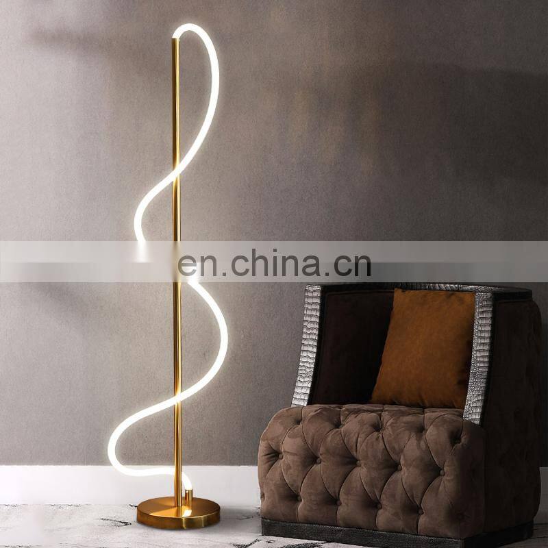 guzhen DIY metal+silicon LED tube irregular floor lamp