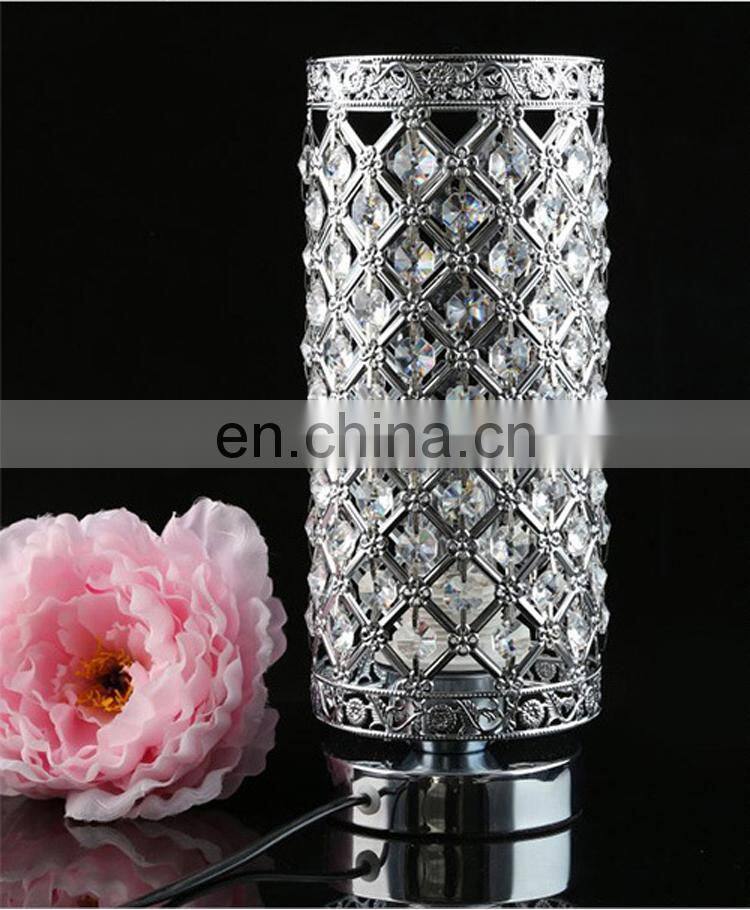 New metal bedroom bedside lamp eye protection living room hotel creative foreign trade LED gold crystal table lamp
