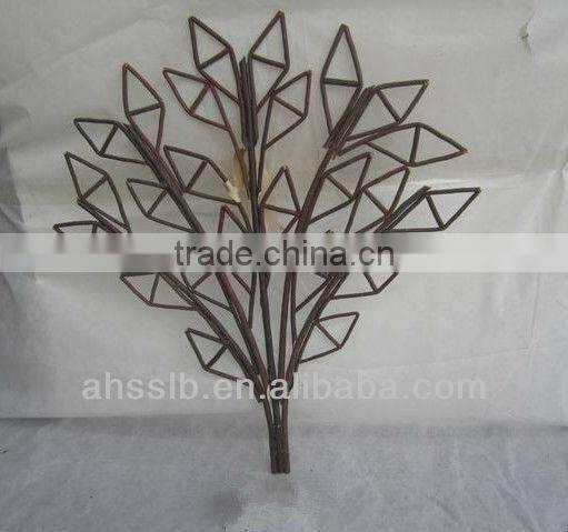 2013 leaves-shaped woven willow wicker home garden office decoration