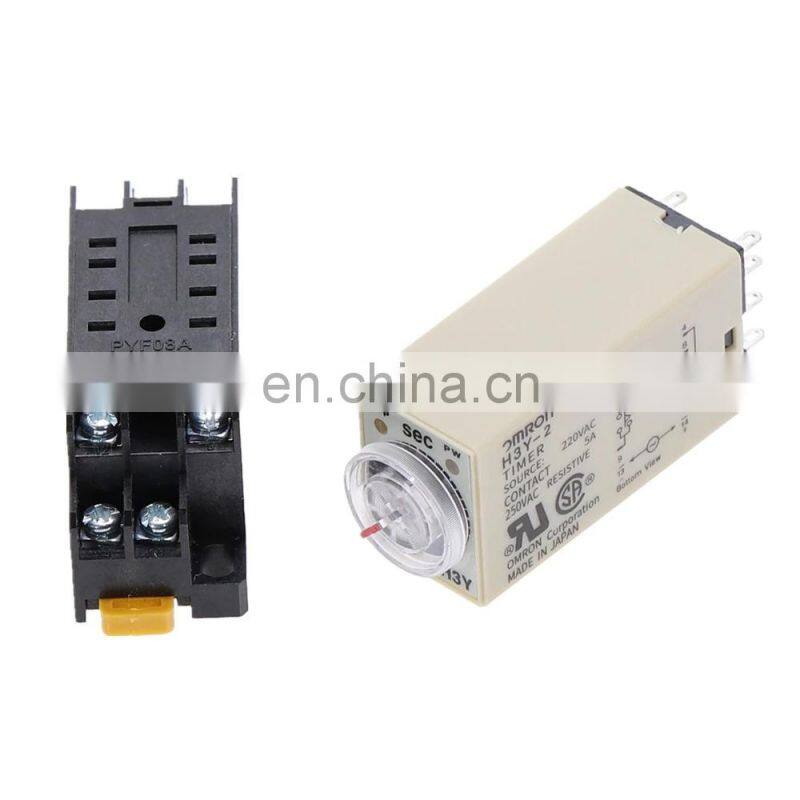 H3Y-2 DC 12V 24V /AC 110V 220V Delay Timer Time Relay 5A 0 - 30 SEC with Base