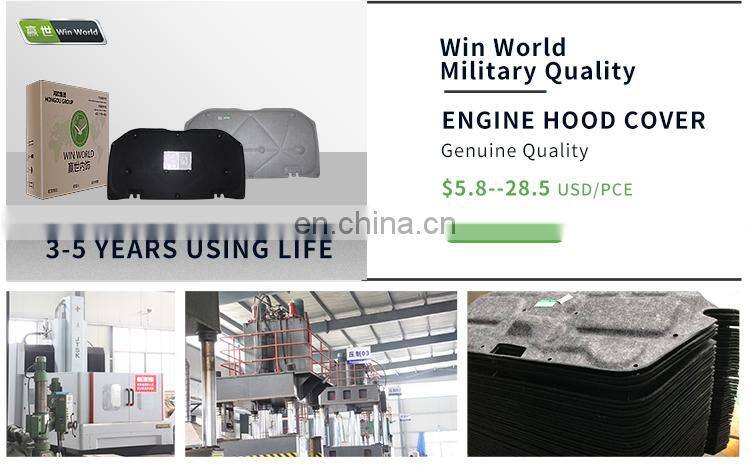 Car Engine Hood Sound Mat Proofing Deadener Heat Insulation Pad Cover for KIA K2 Carbon Fiber before 2015 Die Casting Win World