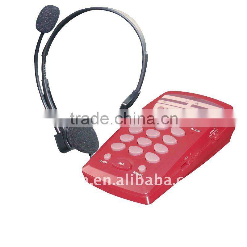 quality telephone with dial pad and headset