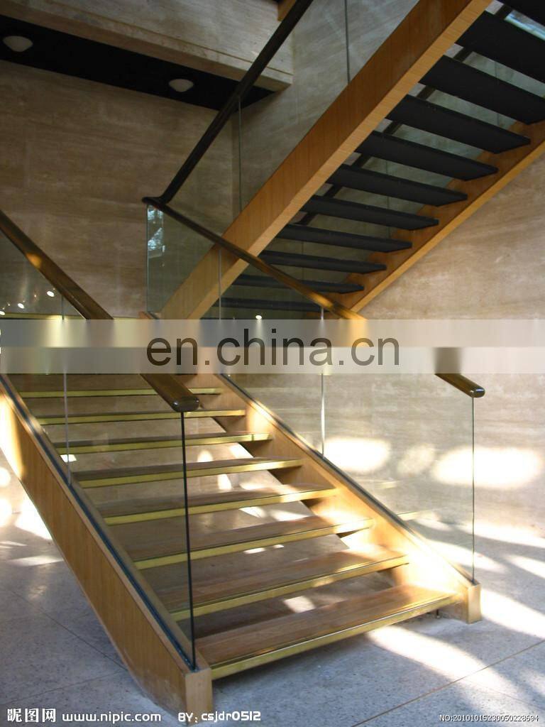 USA Wood Tread Modern Staircase Interiors Double/Single Keel Stairs