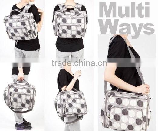 Convertible Diaper Bag Backpack,Plus Baby Changing Pad and Insulated Bottle Holder