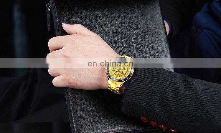 SEWOR luxury brand male mechanical automatic clock watch transparent skeleton waterproof men watches