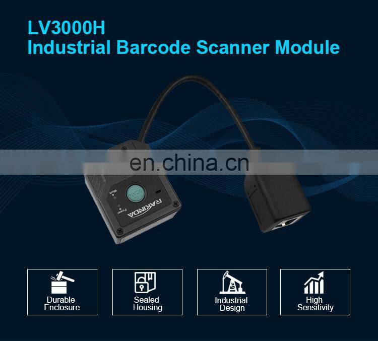 Rakinda LV3000H Passport OCR MRZ 1D 2D Barcode Scanner Module Red LED Beep, LED Indicator with USB RS232 for Kiosk 1-year 32 Bit