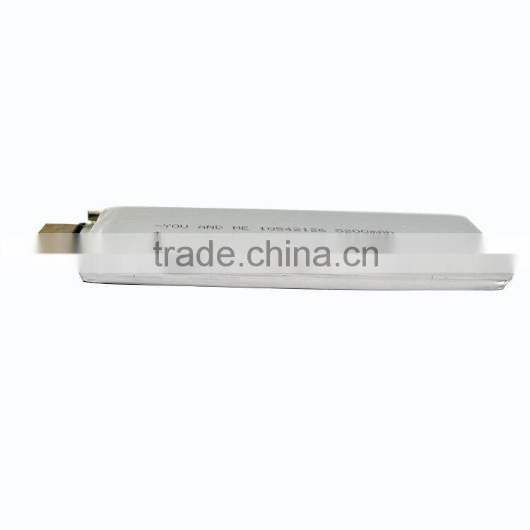 Rechargeable Lithium polymer lipo Battery 5200mAh 3.7V