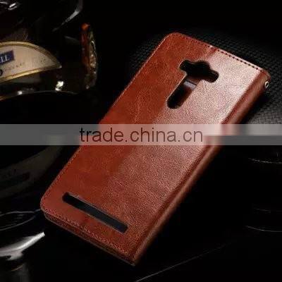 leather wallet cover 5.5 inch for Asus ZenFone2 Laser ZE550KL case leather magnetic cover case wallet stand