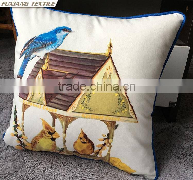 Wholesale Bird Custom Printting Chair Cushion Pillow