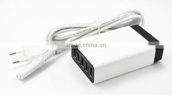 Output 50W 10A Desktop shape family using multi 5 ports charger Wall USB Travel Charger