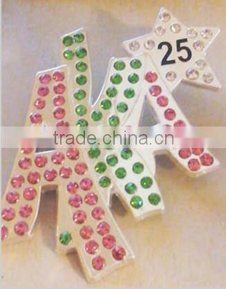 rhinestone AKA Greek letters Alpha Kappaa Alpha 50 crown lapel pin brooch jewelry