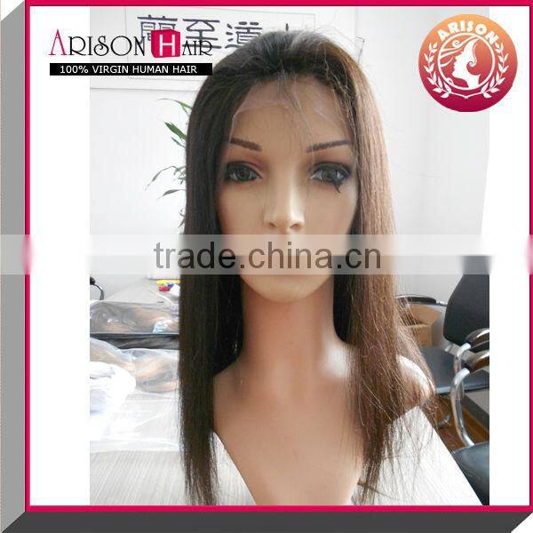 100% virgin remy human hair glueless silk top full lace wigs