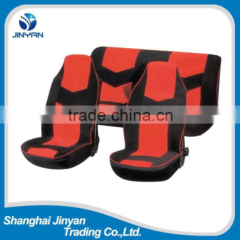 2015 new product full set mesh 100% polyester breathable sport car seat cover with embroider logo car accessories