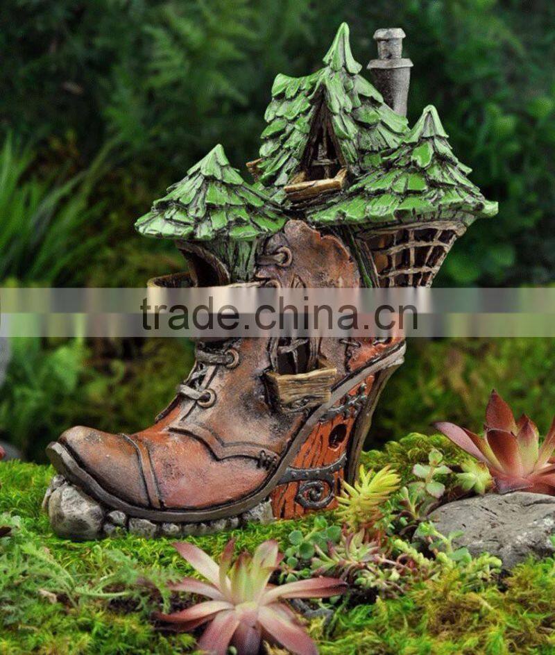 Miniature Ladies Boot Fairy House