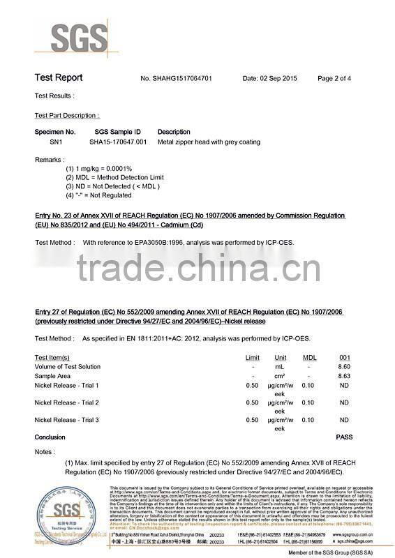 factory price metal zippper fashion slider garment