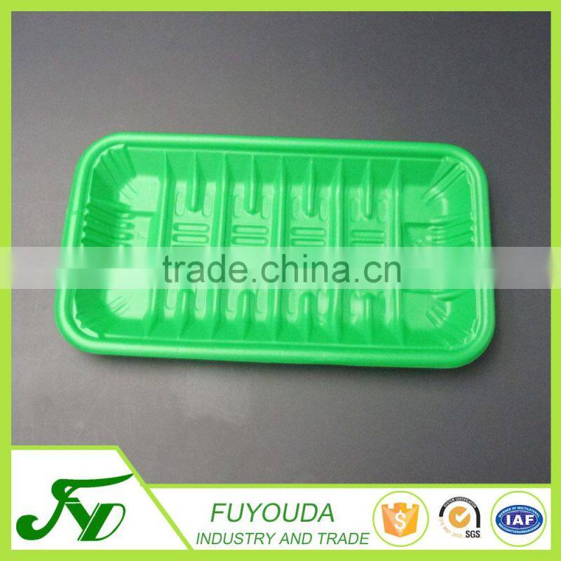 New fashion big green plastic food tray