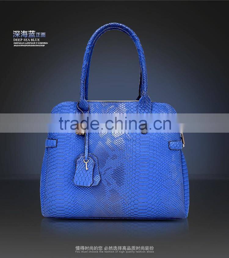 2016 style european branded snake skin handbag fashion women bag
