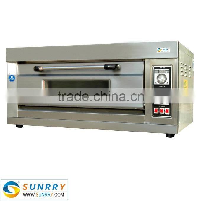 Commercial full-automatic single deck 2 trays portable electric bread baking oven for sale