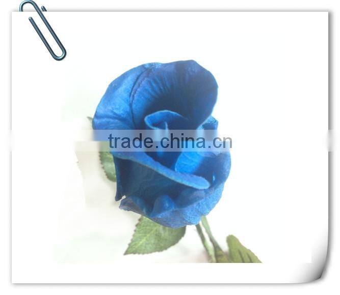 2015 latest PU material artificial blue rose flower bud