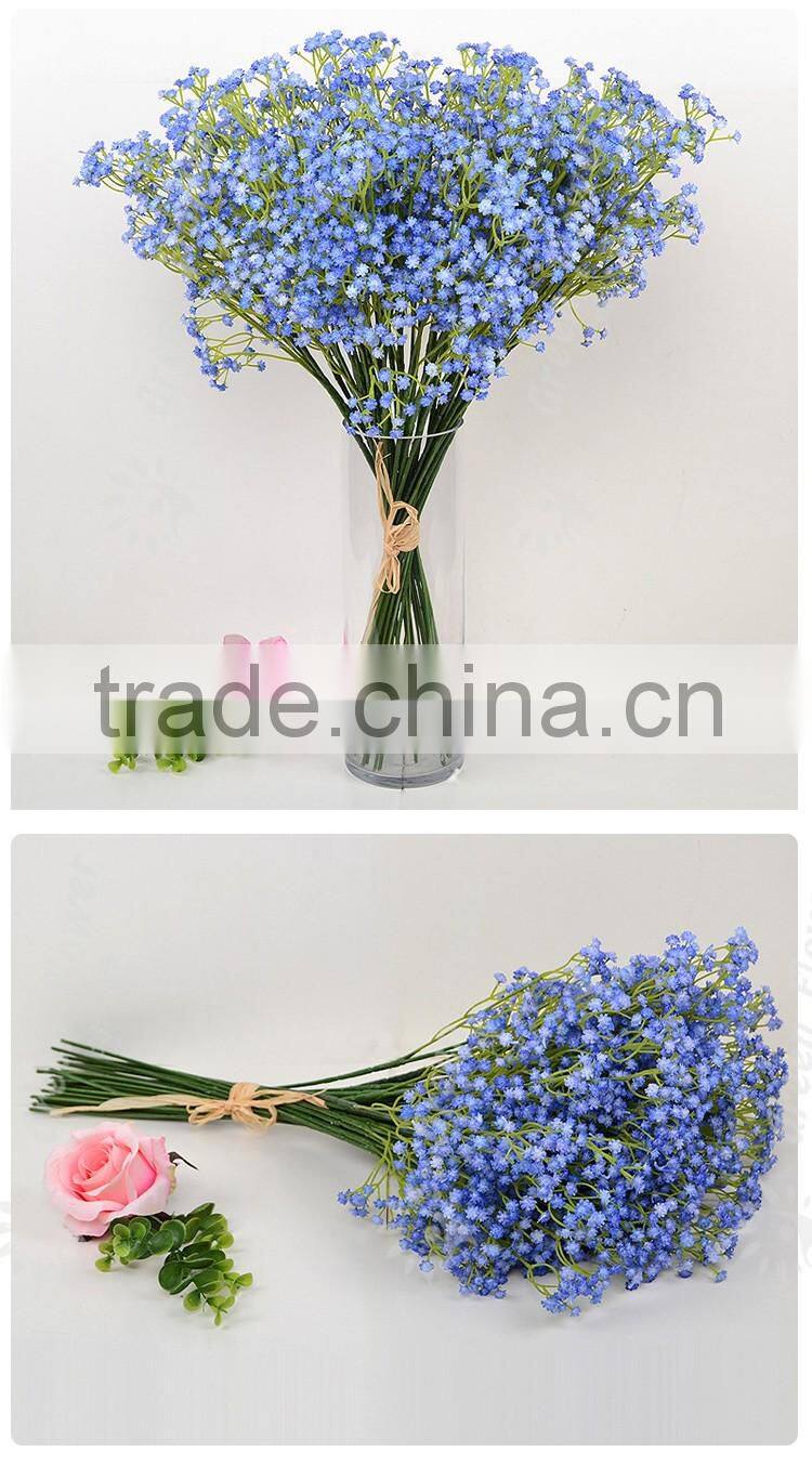 2016 Wholesale PU Latex Artificial Flowers Rose Real Touch Babys breath fake flower