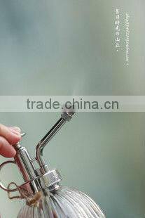 colored glass flower water pot