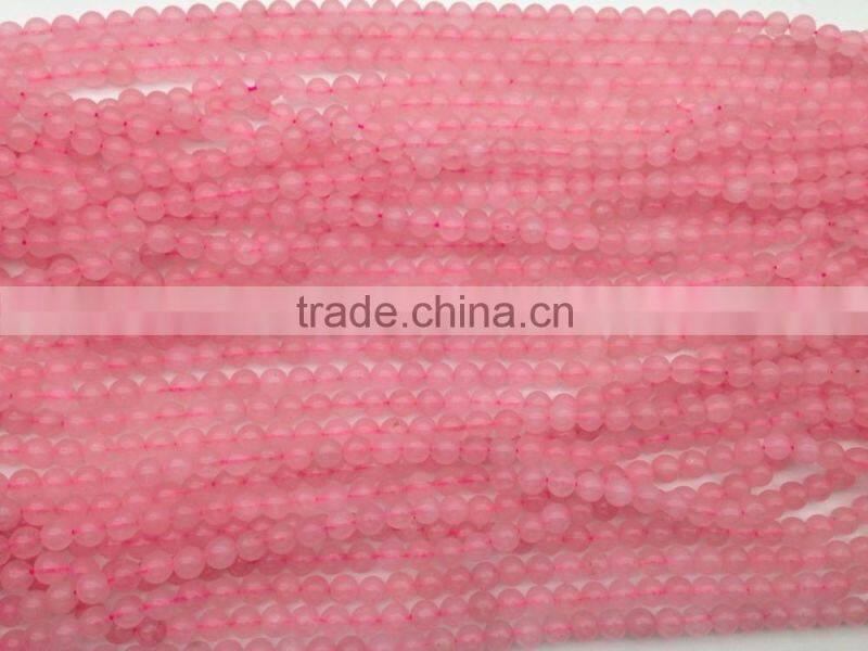 Wholesale 4-8mm Natural Pink Rose Quartz Round Beads For Jewelry