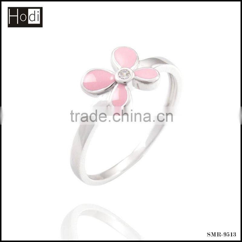 Simple design beautiful butterfly 925 serling silver engagement ring