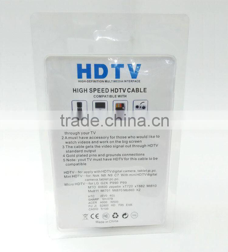 Full HD 1080P 3D supported HDMI to HDMI/Mini/Micro 3 in 1 Adapter for mobile phone/camera/monitor/projector/computer