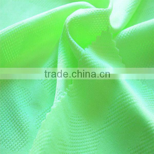 50%coolmax 50%polyester jacquard knitted mesh fabric for T-shirt