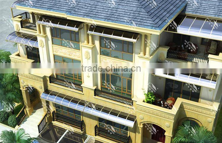 Easy to assemble outdoor caravan french window awning