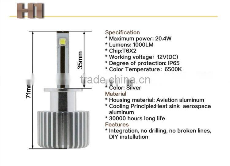 H1 H3 LED High Lumen LED Car Headlight H1 H3 H4 H7 H11 9005 9006 Auto lamp led